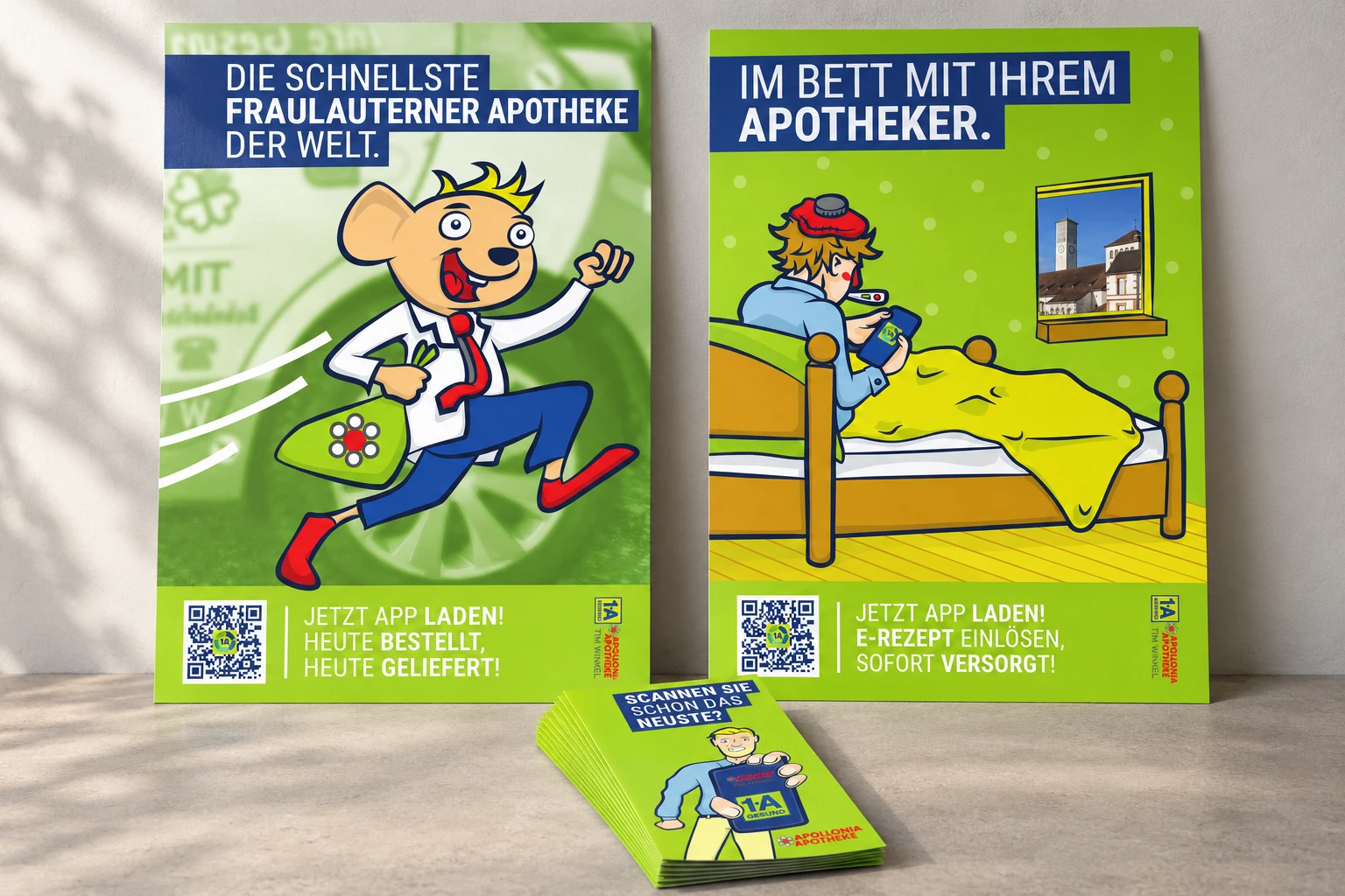 Apollonia Apotheke: Kampagnenplakate und Flyer