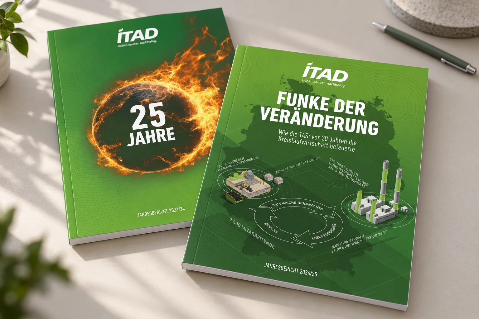 Die von uns gestalteten ITAD-Jahresberichte 2023/24 und 2024/25